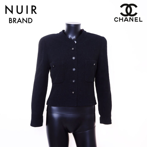 シャネル CHANEL Size:42ココボタンブルゾンジャケット96p ジャケット ブラック WS6677