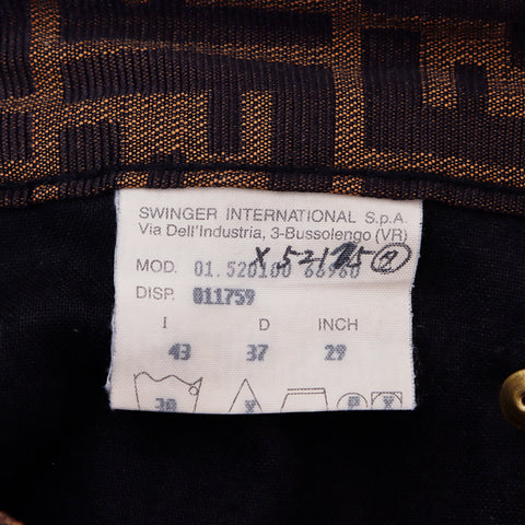 Fendi Zucca图案长裤棕色WS6683