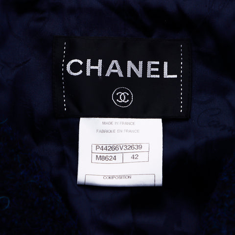 シャネル CHANEL Size:42ココボタン ウール　ロング コート ネイビー WS6687