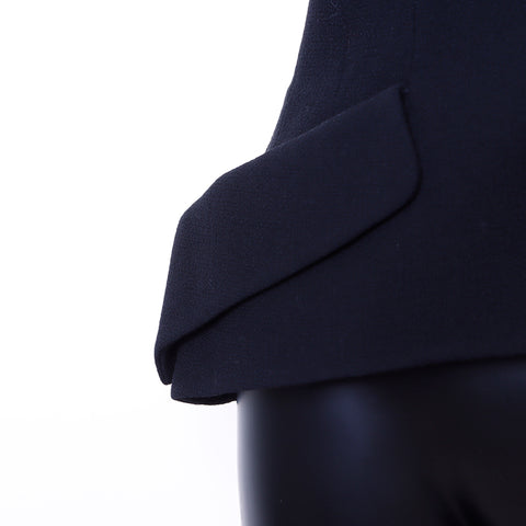 Chanel Size:38 Coco Button Wool Blouson Tweed Jacket Black WS6688