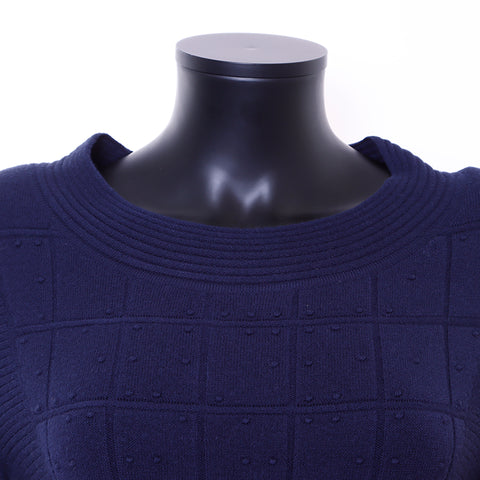 CHANEL COCO Mark 2009s cashmere knit Size: 40 one piece Navy WS6703