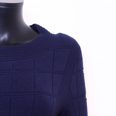 CHANEL COCO Mark 2009s cashmere knit Size: 40 one piece Navy WS6703
