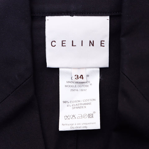 セリーヌ CELINE Size:34 テーラード ジャケット ブラック WS6706