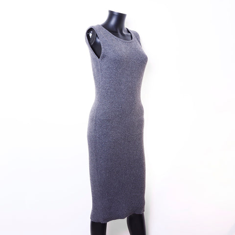 Chanel Size:38 Cashmere Sleeveless Dress Gray WS6713