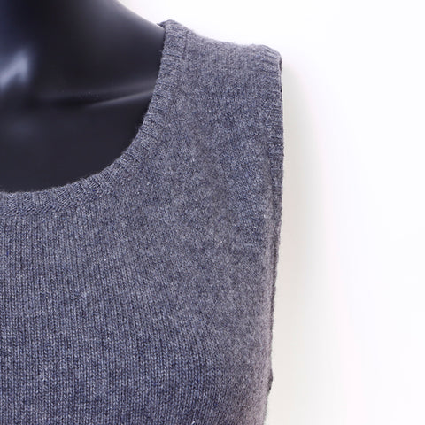 Chanel Size:38 Cashmere Sleeveless Dress Gray WS6713