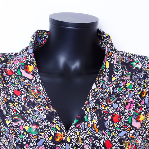 FENDI Size:44 Silk All-over Pattern Dress Multicolor WS6722
