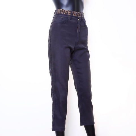 FENDI Size:41 27inc Logo Skinny Pants Gray WS6723