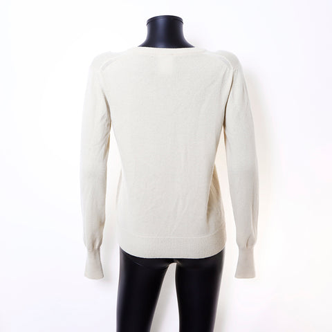 Chanel Size38 Ribbon Cashmere Treen Beige WS6724