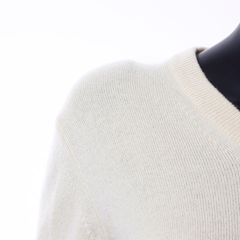 Chanel Size38 Ribbon Cashmere Treen Beige WS6724