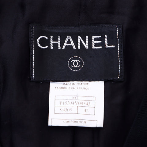 シャネル CHANEL Size:42 ノーカラー ココマークボタン 2000年 P15394 ジャケット ブラック WS6725