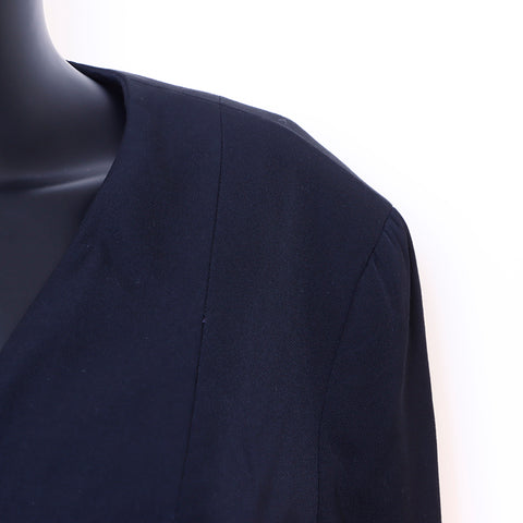 Taille de Chanel: 42 NON COLLAR COCO BOUTON MARCHE 2000 P15394 Veste noire WS6725