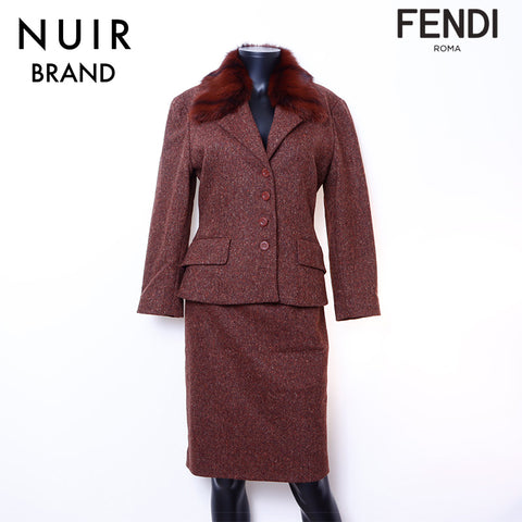 フェンディ FENDI Size:38 ファー スーツ ブラウン WS6726