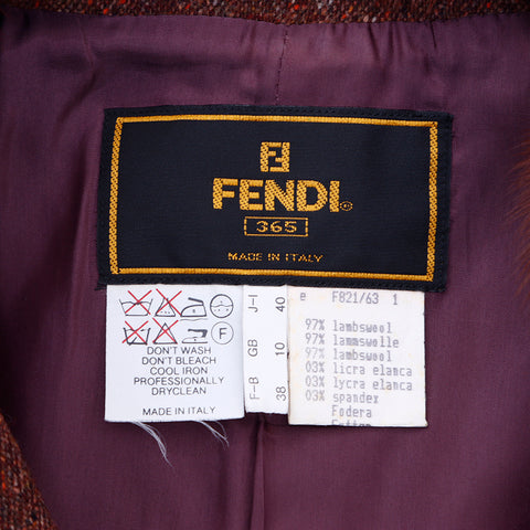 フェンディ FENDI Size:38 ファー スーツ ブラウン WS6726