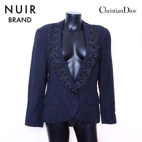 クリスチャンディオール Christian Dior Size:13 リネン レース  ジャケット ブラック WS6728
