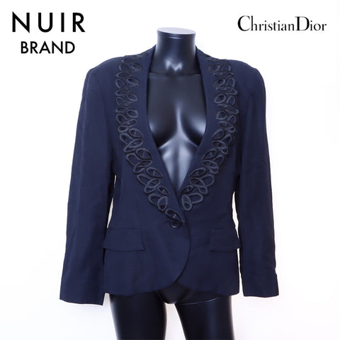 クリスチャンディオール Christian Dior Size:13 リネン レース ジャケット ブラック WS6728