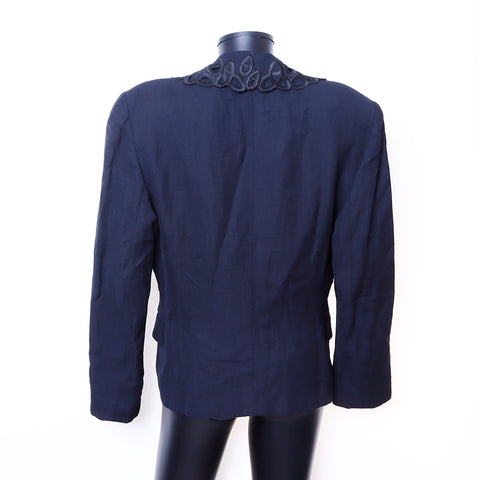 クリスチャンディオール Christian Dior Size:13 リネン レース  ジャケット ブラック WS6728