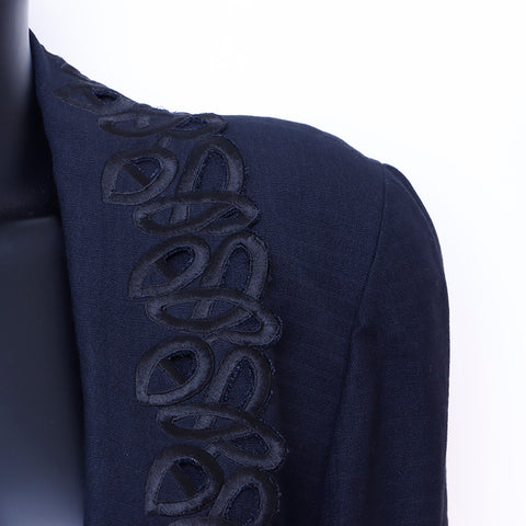 クリスチャンディオール Christian Dior Size:13 リネン レース  ジャケット ブラック WS6728