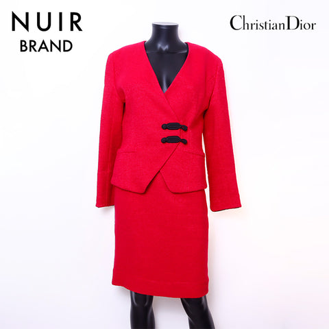 クリスチャンディオール Christian Dior Size:9 ウール スーツ レッド WS6736