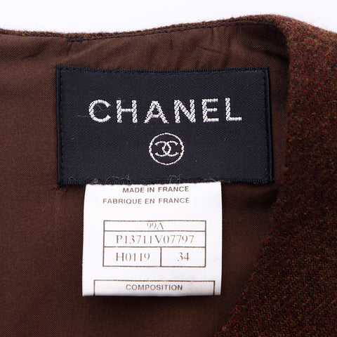 シャネル CHANEL Size:34 カシミア 99A 1999年 P13711V07797 ワンピース カーキ WS6744