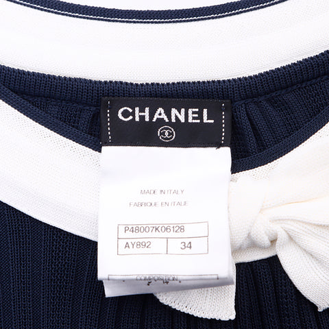 シャネル CHANEL Size:34 レーヨン ワンピース ネイビー WS6750