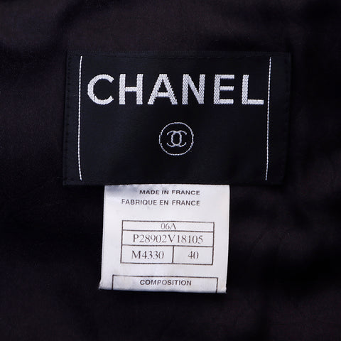 Chanel CHANEL Size:40 Tweed 06A 2006 P28902V18105 Jacket Navy WS6755