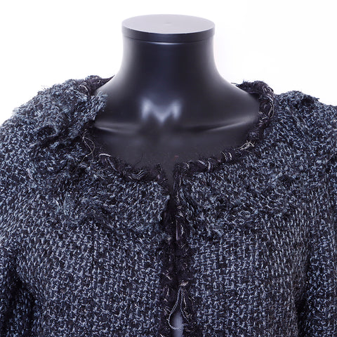 Chanel CHANEL Size:40 Tweed 06A 2006 P28902V18105 Jacket Navy WS6755