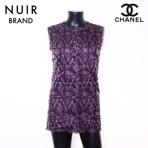 香奈儿香奈儿（Chanel Chanel）尺寸：36 Gripore纽扣背心紫色WS6756