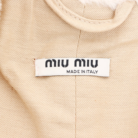 ミュウ ミュウ Miu Miu Size:40 コットン コート アイボリー WS6770