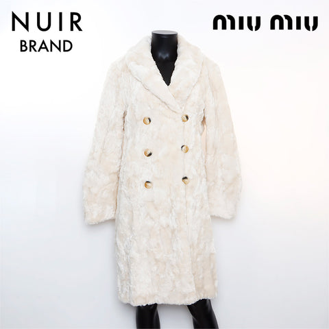 ミュウ ミュウ Miu Miu Size:40 コットン コート アイボリー WS6770