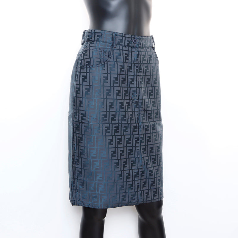 FENDI フェンディ ズッカ柄 ロゴ ナイロン スカート フェンディ FENDI ズッカ ナイロン スカート ブラック WS6772 – NUIR