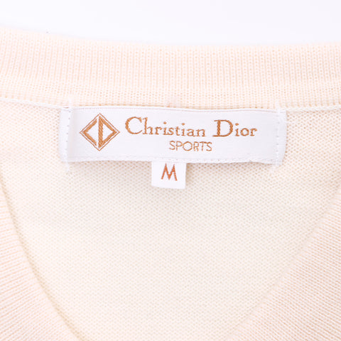 クリスチャンディオール Christian Dior Size:M ロゴ ポロシャツ アイボリー WS6777