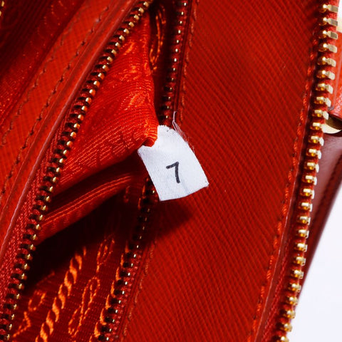 PRADA Saffiano 2way Shoulder Bag Orange WS6791