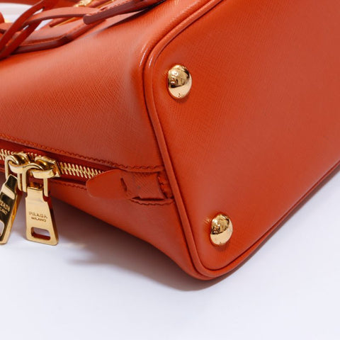 PRADA Saffiano 2way Shoulder Bag Orange WS6791