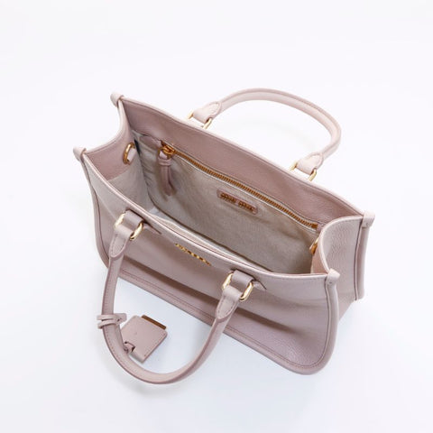 ミュウ ミュウ Miu Miu ヴィッテロダイノレザー 2way ショルダーバッグ ピンク WS6793