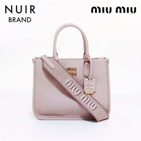 ミュウ ミュウ Miu Miu ヴィッテロダイノレザー 2way ショルダーバッグ ピンク WS6793