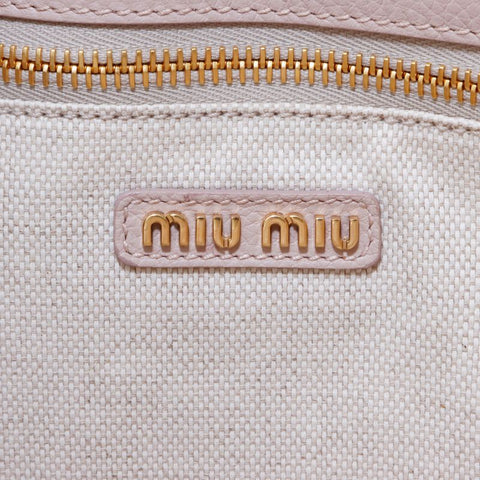 ミュウ ミュウ Miu Miu ヴィッテロダイノレザー 2way ショルダーバッグ ピンク WS6793