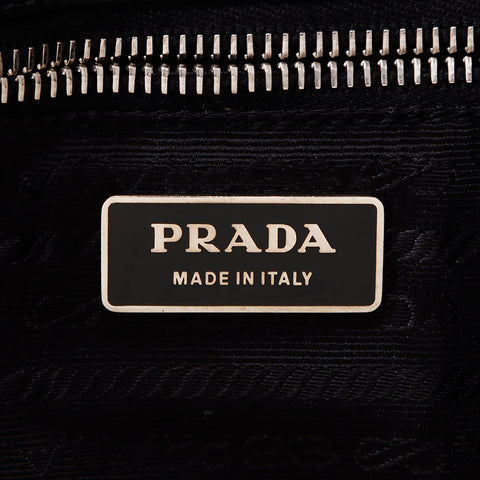 プラダ PRADA トライアングルロゴ ベルト トートバッグ ブラック WS6807