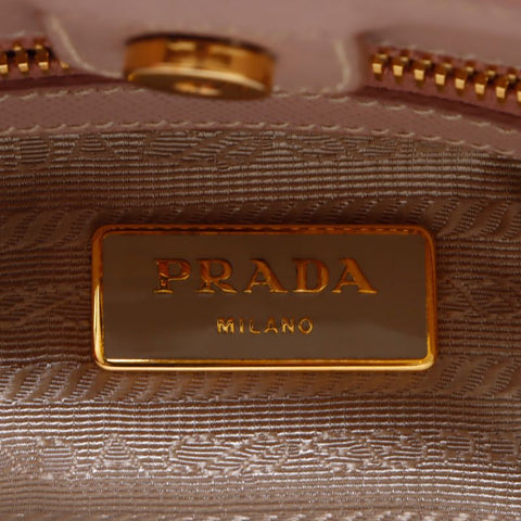 PRADA Saffiano 2way Shoulder Bag beige WS6811