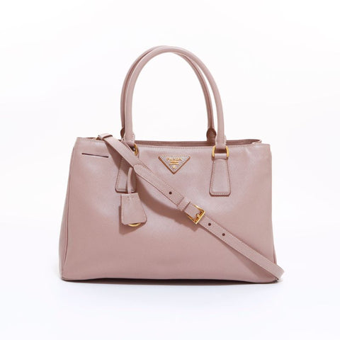 PRADA Saffiano 2way Shoulder Bag beige WS6811