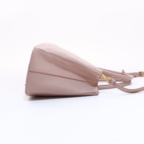 PRADA Saffiano 2way Shoulder Bag beige WS6811