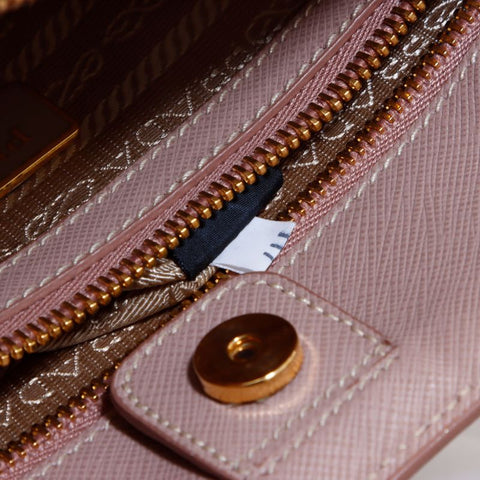PRADA Saffiano 2way Shoulder Bag beige WS6811