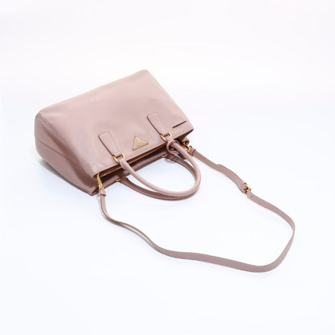 PRADA Saffiano 2way Shoulder Bag beige WS6811