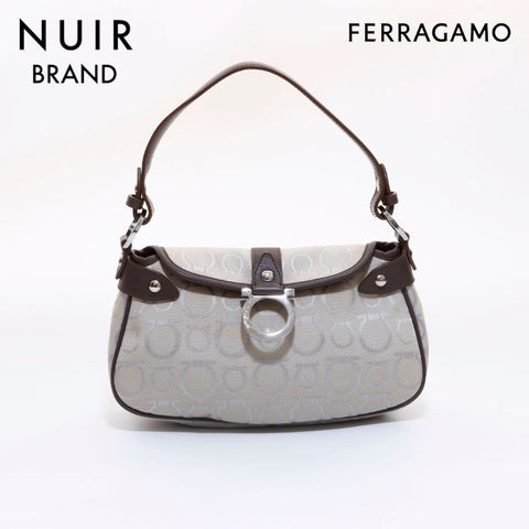 Salvatore Ferragamo Gancini Shoulder Bag Beige WS6812