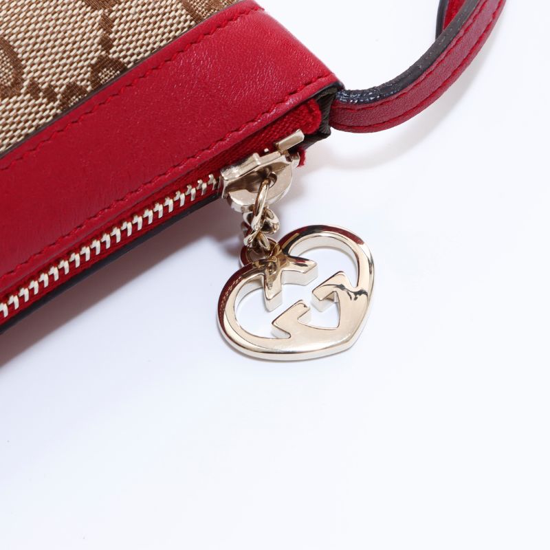 グッチ GUCCI GGキャンバス レッド ミニ ショルダーバッグ グッチ GUCCI GGキャンバス レッド ミニ ショルダーバッグ