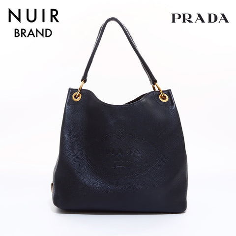 PRADA Logo Shoulder Bag Black WS6818