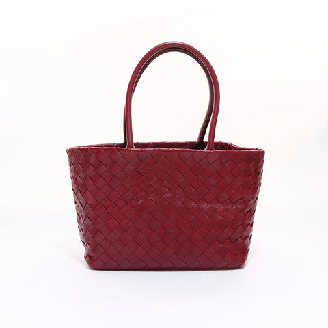 ボッテガヴェネタ BOTTEGAVENETA イントレチャート ボルドー トートバッグ ワインレッド WS6823