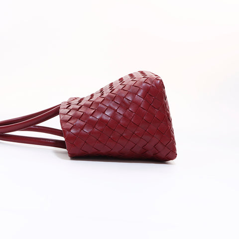 ボッテガヴェネタ BOTTEGAVENETA イントレチャート ボルドー トートバッグ ワインレッド WS6823