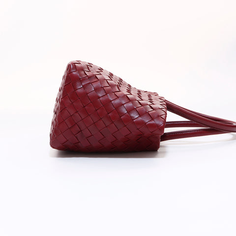 ボッテガヴェネタ BOTTEGAVENETA イントレチャート ボルドー トートバッグ ワインレッド WS6823