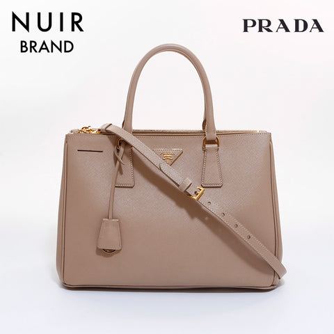 PRADA Saffiano 2way shoulder bag Beige WS6830
