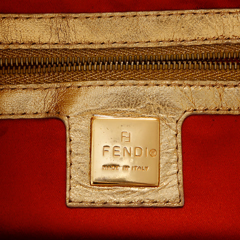 フェンディ FENDI マンマバケット ビジュー ショルダーバッグ ゴールド WS6832